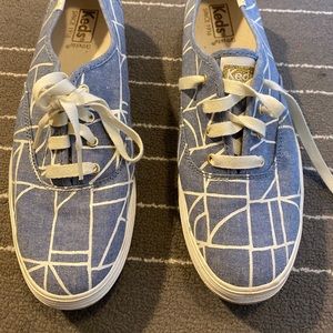 Blue Abstract Keds Sneakers Size US 10